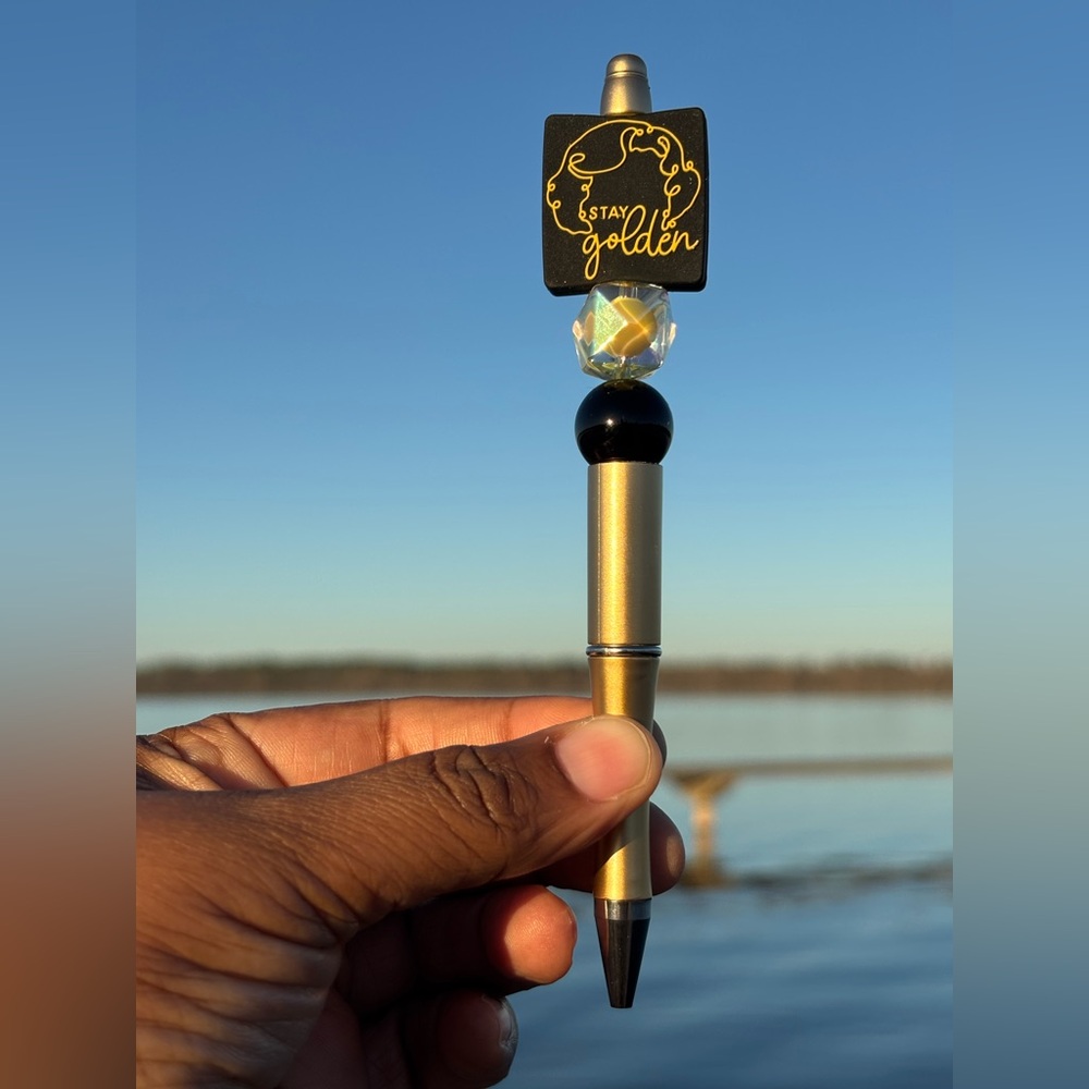 Gold and Black Decorative Handmade Pen